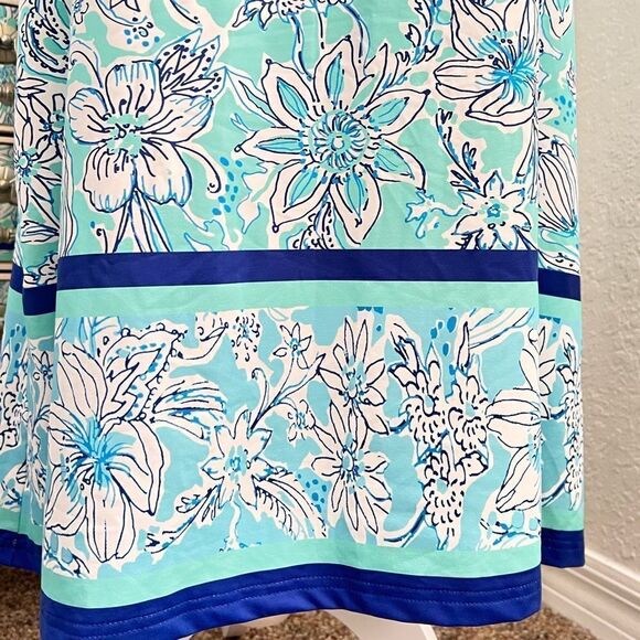 Jean Pierre Klifa Spaghetti Dress Blooms Blue - Picture 4 of 7